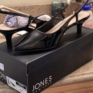Jones New York Black patent Women's Slingback Heels